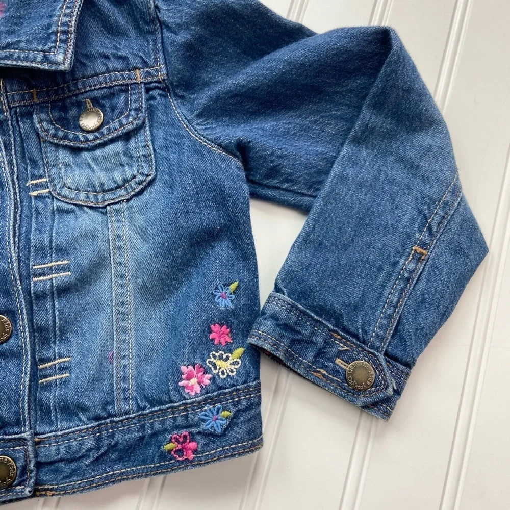 •Oshkosh• floral detail denim jacket